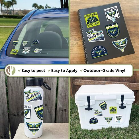 Desert Cactus Dallas Wings WNBA Women's National Basketball Association Officially Licensed Sticker Vinyl Decal Laptop Water Bottle Car Scrapbook (Type 2-3) in Saudi Arabia