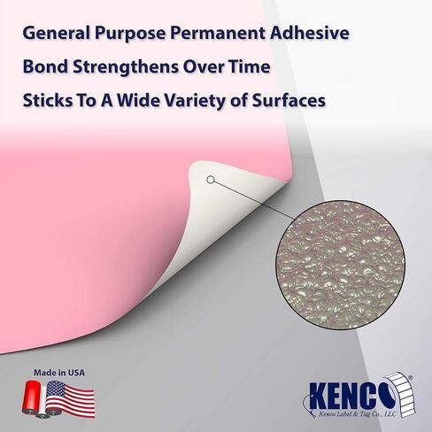 4" X 6" Thermal Transfer (Requires Ribbon) Perfed Stickers Labels for Shipping Labels & Color Coding - 1000 Per Roll on 3" Core - Compatible with Zebra, Datamax, Sato, and More (12 Pack, Pink) in Saudi Arabia