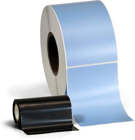 4" X 6" Thermal Transfer (Requires Ribbon) Perfed Stickers Labels for Shipping Labels & Color Coding - 1000 Per Roll on 3" Core - Compatible with Zebra, Datamax, Sato, and More (12 Pack, Pink) in Saudi Arabia
