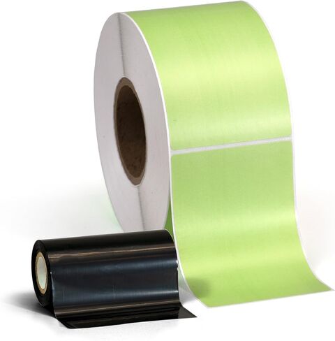 4" X 6" Thermal Transfer (Requires Ribbon) Perfed Stickers Labels for Shipping Labels & Color Coding - 1000 Per Roll on 3" Core - Compatible with Zebra, Datamax, Sato, and More (12 Pack, Pink) in Saudi Arabia