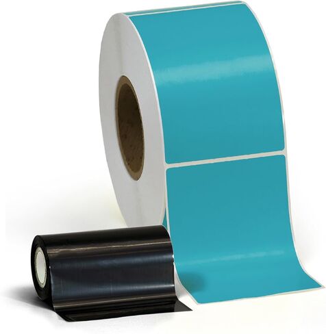 4" X 6" Thermal Transfer (Requires Ribbon) Perfed Stickers Labels for Shipping Labels & Color Coding - 1000 Per Roll on 3" Core - Compatible with Zebra, Datamax, Sato, and More (12 Pack, Pink) in Saudi Arabia