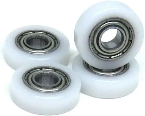 4 Pieces 6x26x8 mm S626ZZ Coated Bearing POM Flat Roller BS62626-8 26 OD Drawer Rail Guide Nylon Wheel Side Pulley(BS60830-7 8x30x7) in Saudi Arabia