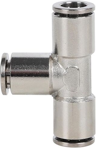 Pneumatic Components Copper Fittings All-Copper PE Tee Connector Stainless Steel Air Path Quick 1Pcs(StainlesssteelPE12) in Kuwait
