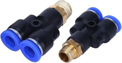 PX Thread Side Tee Y Type Pneumatic Cylinder Hose Quick Insert External Tooth Gas Pipe Joint 1Pcs(6-03) in Kuwait