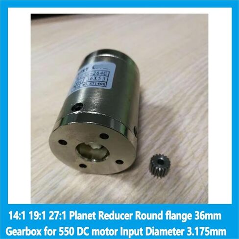 14:1 19:1 27:1 Planet Reducer Round Flange 36mm Gearbox for 550 DC Motor Input Diameter 3.175mm(27to1) in Saudi Arabia