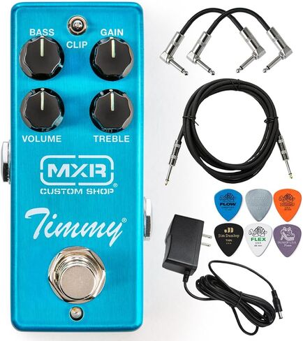 MXR CSP027 Timmy Overdrive تأثيرات الجيتار دواسة مبيت صغير مع مصدر طاقة Tonebird 9V، كابل التصحيح، اللقطات، حزمة كابل الأدوات in Saudi Arabia