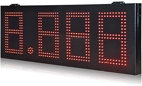 لوحة النتائج الرقمية LED في الهواء الطلق صندوق حديد مقاوم للماء PCB لوحة أسعار النفط 8.888 تنسيق شعار محطة الغاز الرقمية ، سطوع عالية in Kuwait