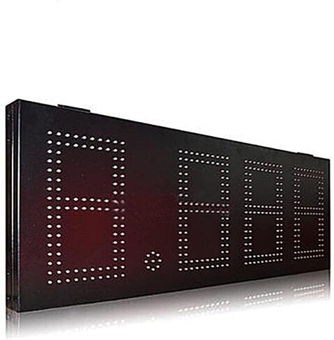 لوحة النتائج الرقمية LED في الهواء الطلق صندوق حديد مقاوم للماء PCB لوحة أسعار النفط 8.888 تنسيق شعار محطة الغاز الرقمية ، سطوع عالية in Kuwait