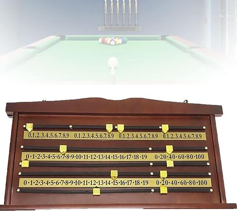 Snooker Pool Scoreboard, Billiards Scoreboard, Durable Rubber Track & Rubber Running Wheel, Wall-Mounted Billiard Score Keeper, for Players Home Club Supplies in Kuwait