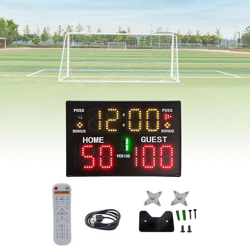 LED Digital Scoreboard Electronic Scoreboard, Basketball Scoreboard & Timer Shot, for Multisports Indoor in Kuwait