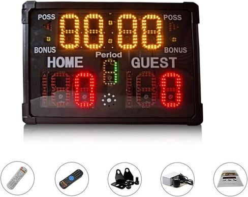 LED Digital Scoreboard Led Multifunctional Sports Electronic Scoreboard, Wall-Mount Scoreboard Digital Scoreboard for Basketball League Wrestling in Kuwait