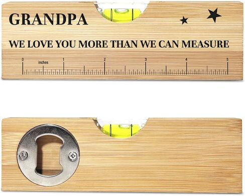 Fathers Day Birthday Gifts for Dad from Daughter Son Wife Wooden Spirit Level Valentines Christmas Thank You Gifts Ideas for Daddy New Dad Grandpa Papa in Kuwait
