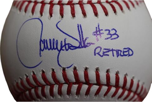 Larry Walker Autographed Colorado OML Baseball 33 Retired TRI in Saudi Arabia