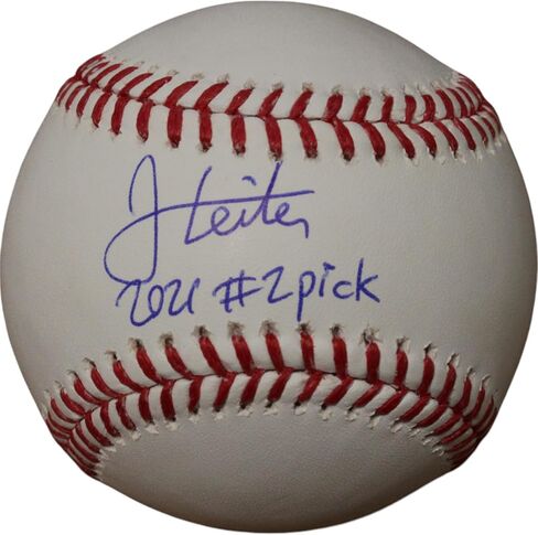Jack Leiter Autographed/Signed Texas OML Baseball #2 Pick FAN in Saudi Arabia
