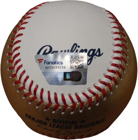 Gerritt Cole Autographed New York OML White Gold Baseball FAN in Saudi Arabia