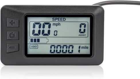 MACFOX Electric Bike LCD Display Meter Panel Bike Computer Bicycle Speedometer Electric Display 36V 48V LCD GD01 Display 5 Pin Plug for 22.2mm in Kuwait