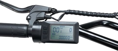 MACFOX Electric Bike LCD Display Meter Panel Bike Computer Bicycle Speedometer Electric Display 36V 48V LCD GD01 Display 5 Pin Plug for 22.2mm in Kuwait