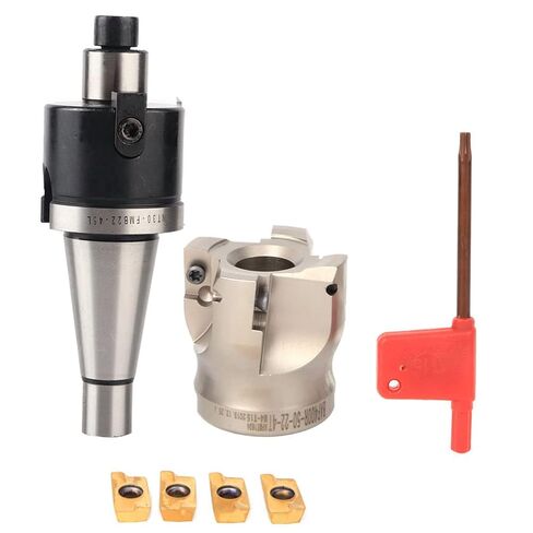 BAP400R 50 22 4T Face Mill Cutter Kit, NT30 FMB27 Collet Chuck Holder, with APMT1604 Milling Inserts, High CNC Milling Tool, Sturdy Coating Technology, (NT30-FMB22+50 Knife disc+APMT1604APMT Knife 4) in Saudi Arabia