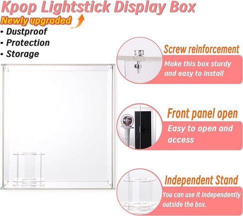 Kpop Lightsticks Display Case,Compatible with Stray Kids Lightstick/Army Bomb/Official Light Stick,Acrylic Holder Accessories in Saudi Arabia