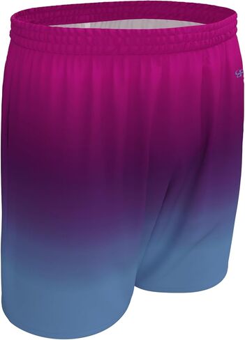 Boombah Men's Athletic Training Shorts, Moisture Wicking, Side Pockets, 6" Inseam, Fun Prints - Aurora in Saudi Arabia