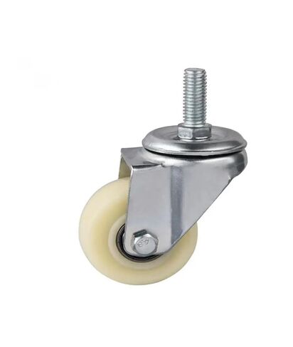 [Pack of 4] Casters 2-inch Screw Universal Wheel M10*25 wear-Resistant Steering Medium White Nylon Frame in Saudi Arabia