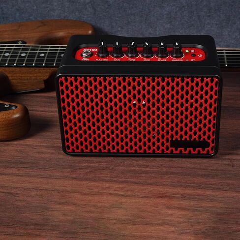 10W Electric Guitar Amp Speaker Portable Guitar Practice Speaker with 9 Sound Profiles 8 Preset Styles 6 Adjustable Effects for Street Performances Rechargeable Built in BT in Saudi Arabia