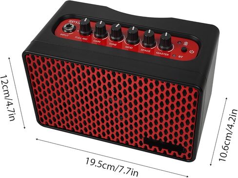 10W Electric Guitar Amp Speaker Portable Guitar Practice Speaker with 9 Sound Profiles 8 Preset Styles 6 Adjustable Effects for Street Performances Rechargeable Built in BT in Saudi Arabia