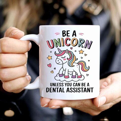 Funny Gift Dental Assistant Be a Unicorndental Assistant Dentist Assistant Giftfunny Dental Assistant Dental Assistant 11 Oz White Ceramic Coffee Mug in Saudi Arabia