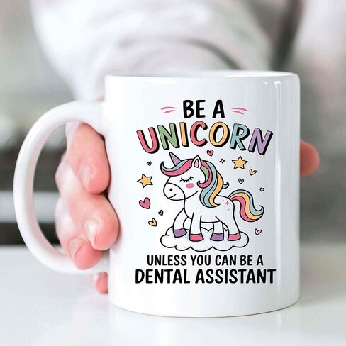 Funny Gift Dental Assistant Be a Unicorndental Assistant Dentist Assistant Giftfunny Dental Assistant Dental Assistant 11 Oz White Ceramic Coffee Mug in Saudi Arabia