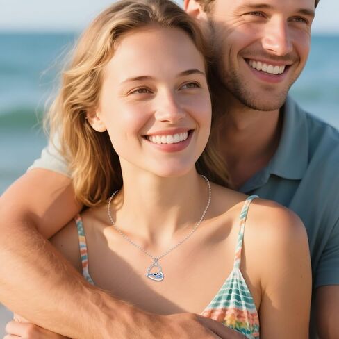 قلادة السباحة من الفضة الإسترلينية الملهمة قلادة السباحة الرياضية للنساء مدرب السباحة للأم in Kuwait