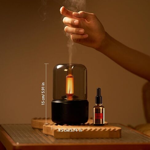 Ssential Oil Diffuser, Aromatherapy Diffuser with Auto Shut-Off Function, Ultrasonic Diffusers for Essential Oils, Cool Mist Humidifier with Warm Lights for Home & Office in Saudi Arabia