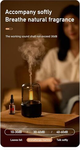 Ssential Oil Diffuser, Aromatherapy Diffuser with Auto Shut-Off Function, Ultrasonic Diffusers for Essential Oils, Cool Mist Humidifier with Warm Lights for Home & Office in Saudi Arabia