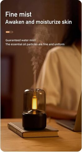 Ssential Oil Diffuser, Aromatherapy Diffuser with Auto Shut-Off Function, Ultrasonic Diffusers for Essential Oils, Cool Mist Humidifier with Warm Lights for Home & Office in Saudi Arabia