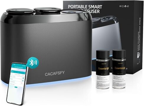 Waterless Scent Diffuser,Two 50ml Hotel Scent Oils Included-Whole House Air Freshener-Scent Diffusers for Home,Office,Essential Oil Diffuser Large Room,Smart, Cold-Air Tech,App Control in Kuwait