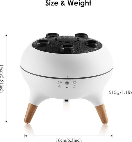 Jellyfish Essential Oil Diffuser,250ml Ultrasonic Aromatherapy Humidifier with 5-Nozzle Mist Ring,Sound Pickup Music Sync,7-Color LED Night Light,Remote Control, Quiet Desktop Decor for Home Office in Saudi Arabia
