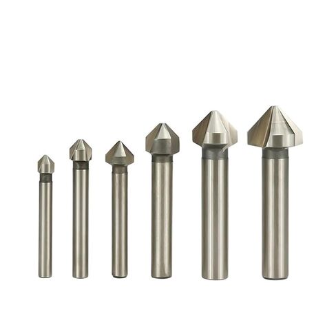 6pcs Countersink Drill Bit Set 90 Degrees 3 Flute Chamfering Cutter End Mill Tool 6.3-20.5mm HSS for Wood Metal Machine Tools in Saudi Arabia