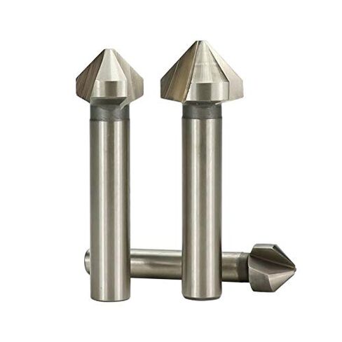6pcs Countersink Drill Bit Set 90 Degrees 3 Flute Chamfering Cutter End Mill Tool 6.3-20.5mm HSS for Wood Metal Machine Tools in Saudi Arabia