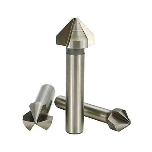 6pcs Countersink Drill Bit Set 90 Degrees 3 Flute Chamfering Cutter End Mill Tool 6.3-20.5mm HSS for Wood Metal Machine Tools in Saudi Arabia