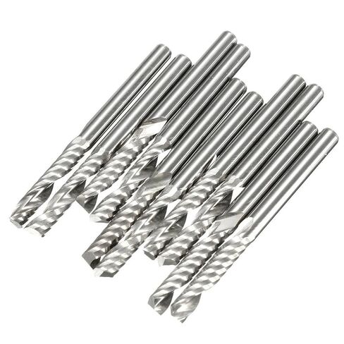 10pcs 3.175mm Single-Flute End Mill .175 * 17 38mm Single Flute Carbide Spiral CNC Milling Cutter in Saudi Arabia