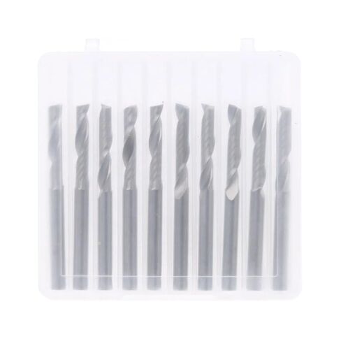 10pcs 3.175mm Single-Flute End Mill .175 * 17 38mm Single Flute Carbide Spiral CNC Milling Cutter in Saudi Arabia