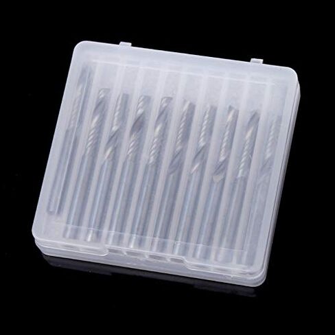 10pcs 3.175mm Single-Flute End Mill .175 * 17 38mm Single Flute Carbide Spiral CNC Milling Cutter in Saudi Arabia