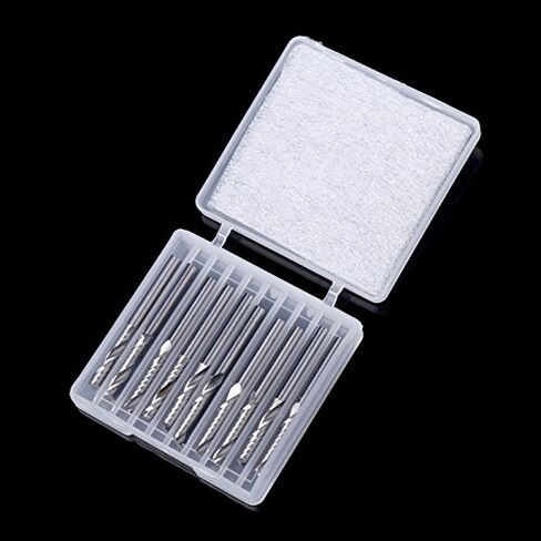 10pcs 3.175mm Single-Flute End Mill .175 * 17 38mm Single Flute Carbide Spiral CNC Milling Cutter in Saudi Arabia