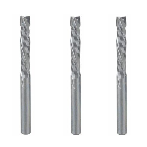 3pc Spiral Router Bits 4x22mm UP Down Cut Two Flutes Carbide Mill Tool Cutter Solid CNC End for Wood Carving in Saudi Arabia