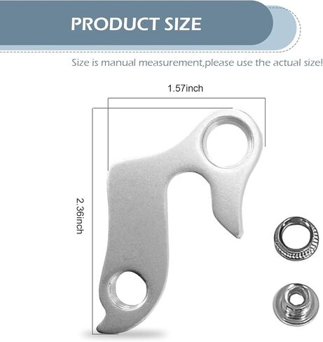 شماعة Derailleur، شماعة Derailleur الخلفية من خليط معدني للجبال، خطافات ميكانيكية خلفية مقاومة للصدأ مع براغي، عالمية للدراجات الجبلية (فضية) in Kuwait
