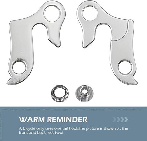 شماعة Derailleur، شماعة Derailleur الخلفية من خليط معدني للجبال، خطافات ميكانيكية خلفية مقاومة للصدأ مع براغي، عالمية للدراجات الجبلية (فضية) in Kuwait