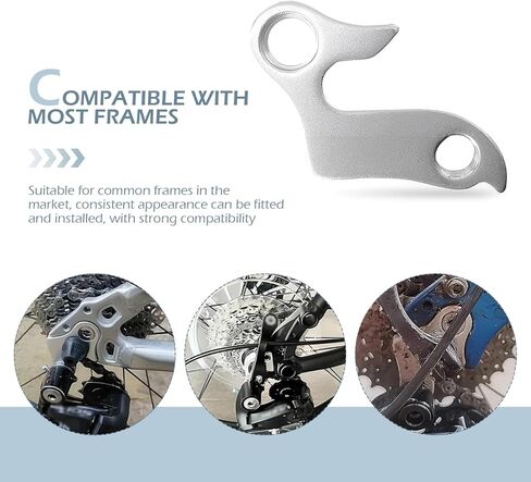 شماعة Derailleur، شماعة Derailleur الخلفية من خليط معدني للجبال، خطافات ميكانيكية خلفية مقاومة للصدأ مع براغي، عالمية للدراجات الجبلية (فضية) in Kuwait