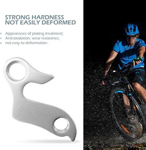 شماعة Derailleur، شماعة Derailleur الخلفية من خليط معدني للجبال، خطافات ميكانيكية خلفية مقاومة للصدأ مع براغي، عالمية للدراجات الجبلية (فضية) in Kuwait