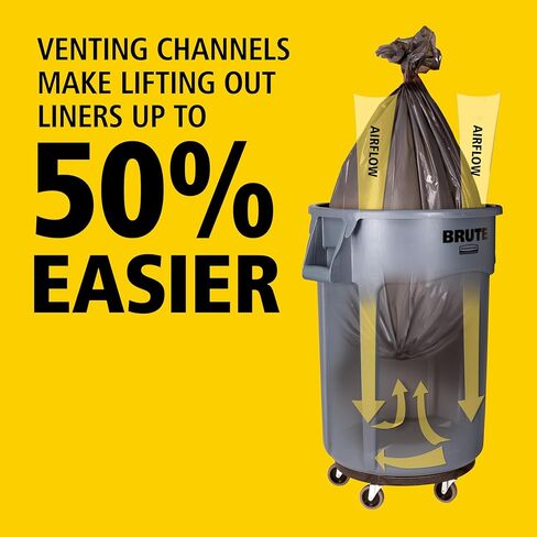 Rubbermaid Commercial Products BRUTE Heavy Duty Round Trash Can High Visibility Garbage Can 44 Gal Orange for Landscapers/Construction/Restaurants/Back of House/Offices in Saudi Arabia