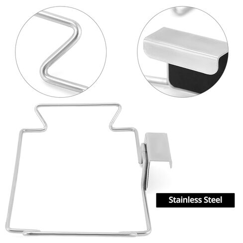 QWORK Stainless Steel Trash Bag Holder for Kitchen Cabinets, Cupboards & Doors, 2 Pack Under Sink Bag Holder, Garbage Bag Holder in Saudi Arabia