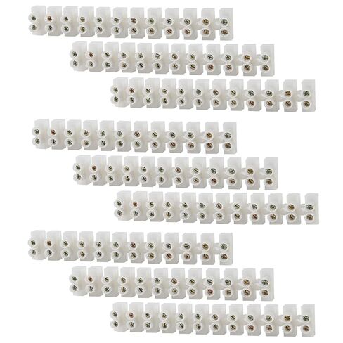 9pcs Terminal Block Set 12-Position Dual Row Terminal Strip Screw Terminal Electric Barrier Block for Small Home Projects and Electrical 10Amp 380V in Saudi Arabia